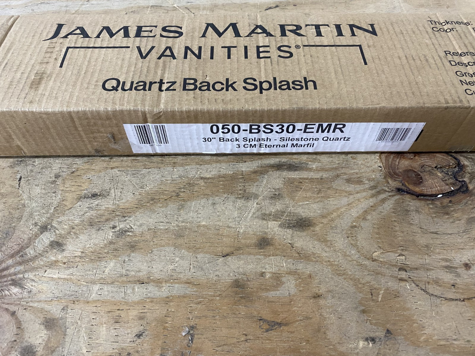 James Martin Vanities 050-BS30-EMR Silestone 30″ Quartz Vanity Backsplash