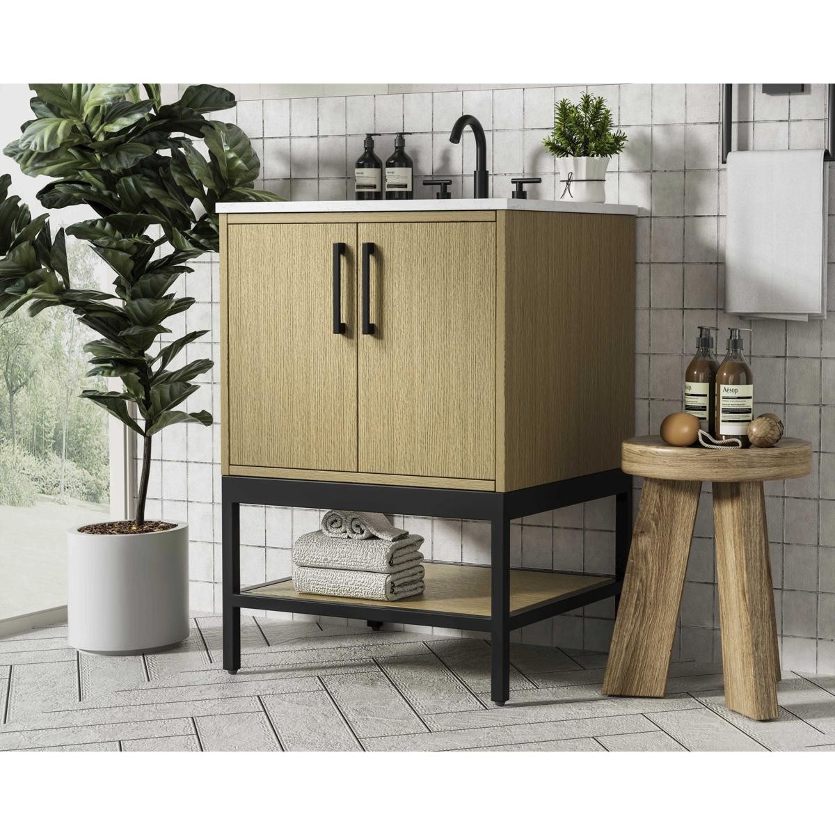 Elegant Lighting VF60724MHB Lennox Vanity Honey Brown