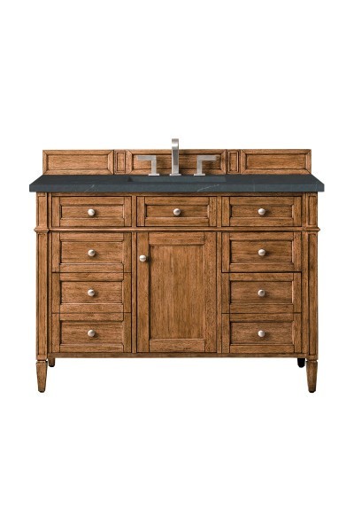 48″ James Martin Brittany 650-V48-SBR-3CSP Vanity Cabinet Charcoal Soapstone Top