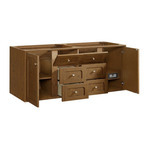 60″ James Martin Laurent 545-V60D-HNO Double Vanity Cabinet Honey Oak