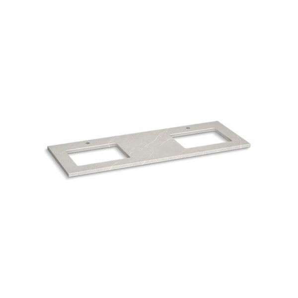 Kohler Silestone® 61″ quartz vanity top with two rectangular cutouts 28255-ESR