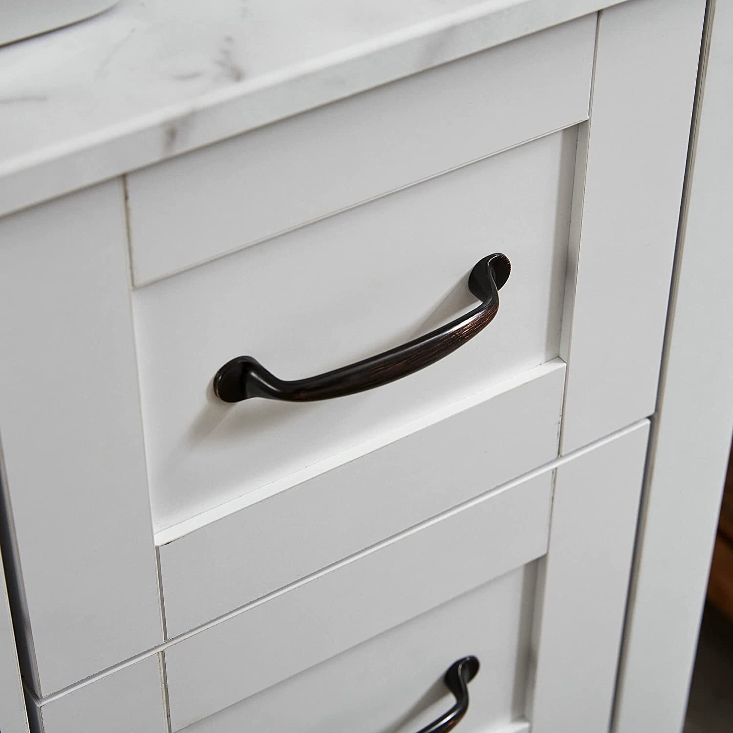 Goodyo 30″ Bathroom Vanity Sink Combo, Modern White Cabinet with Faucet, Mirror
