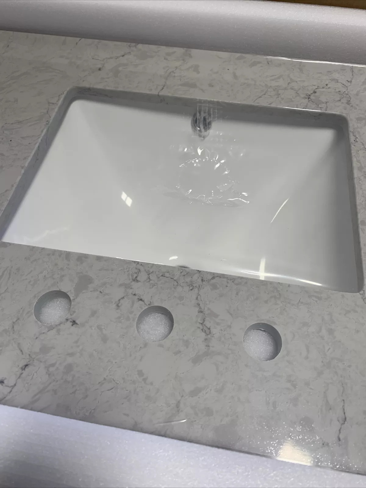 Montary 49×22 Bathroom Stone Vanity Top Gray Engineered Marble Color MGHZSPT4922
