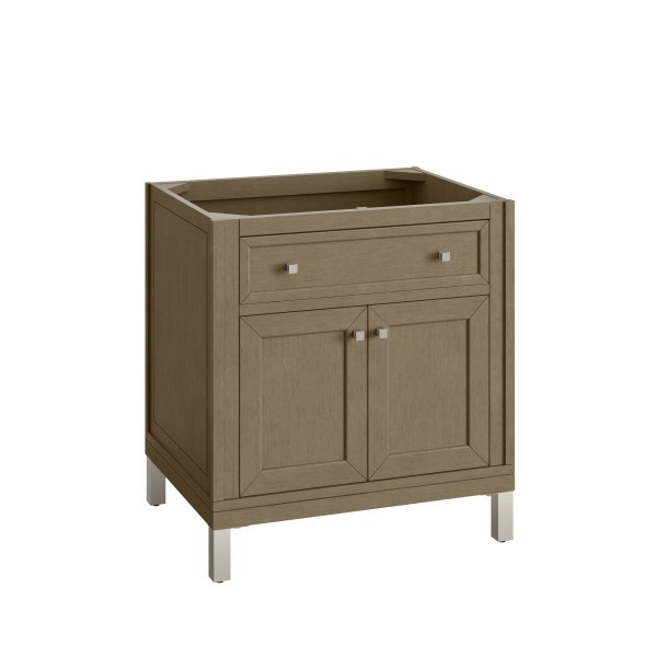 30″ James Martin Chicago 503-V30-WLW-3CSP Vanity Cabinet Charcoal Soapstone Top