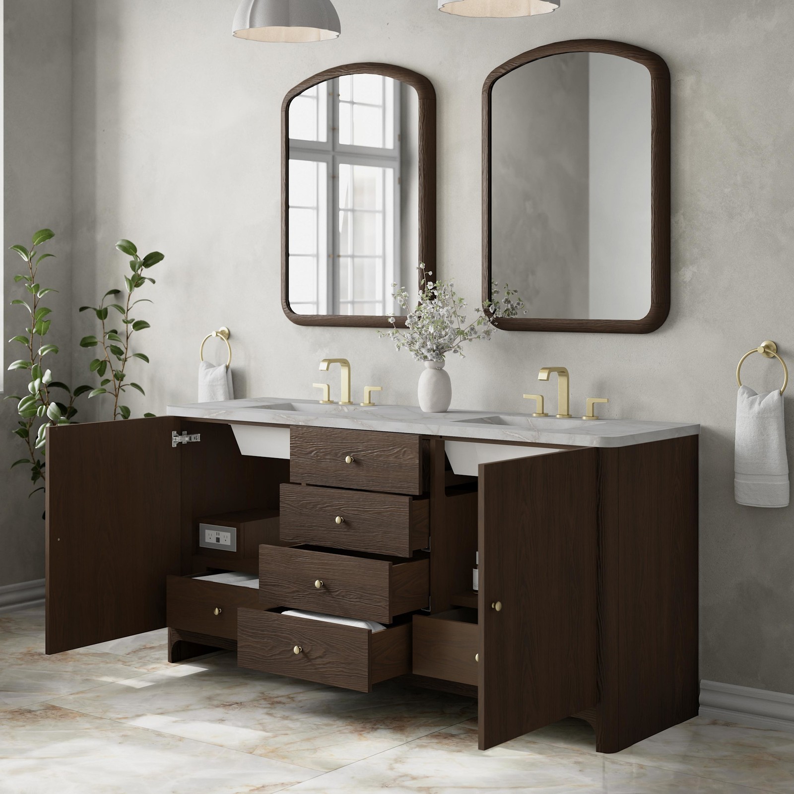 James Martin Vanities D125-V72-FVSL Gracyn 72″ – Sable