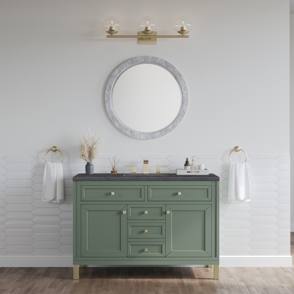 48″ James Martin Chicago 503-V48-SC-3CSP Vanity Cabinet Charcoal Soapstone Top