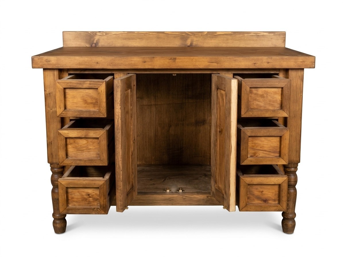 Cortez Rustic Bathroom Vanity Single Sink