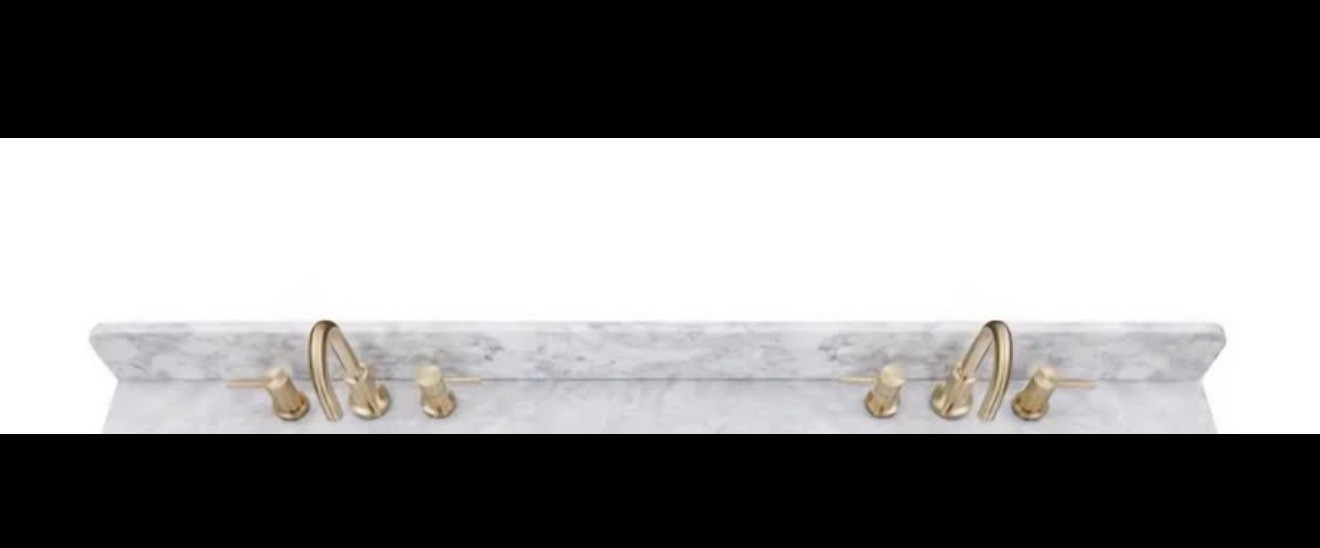 60 in. W Marble Vanity Backsplash in White Carrara