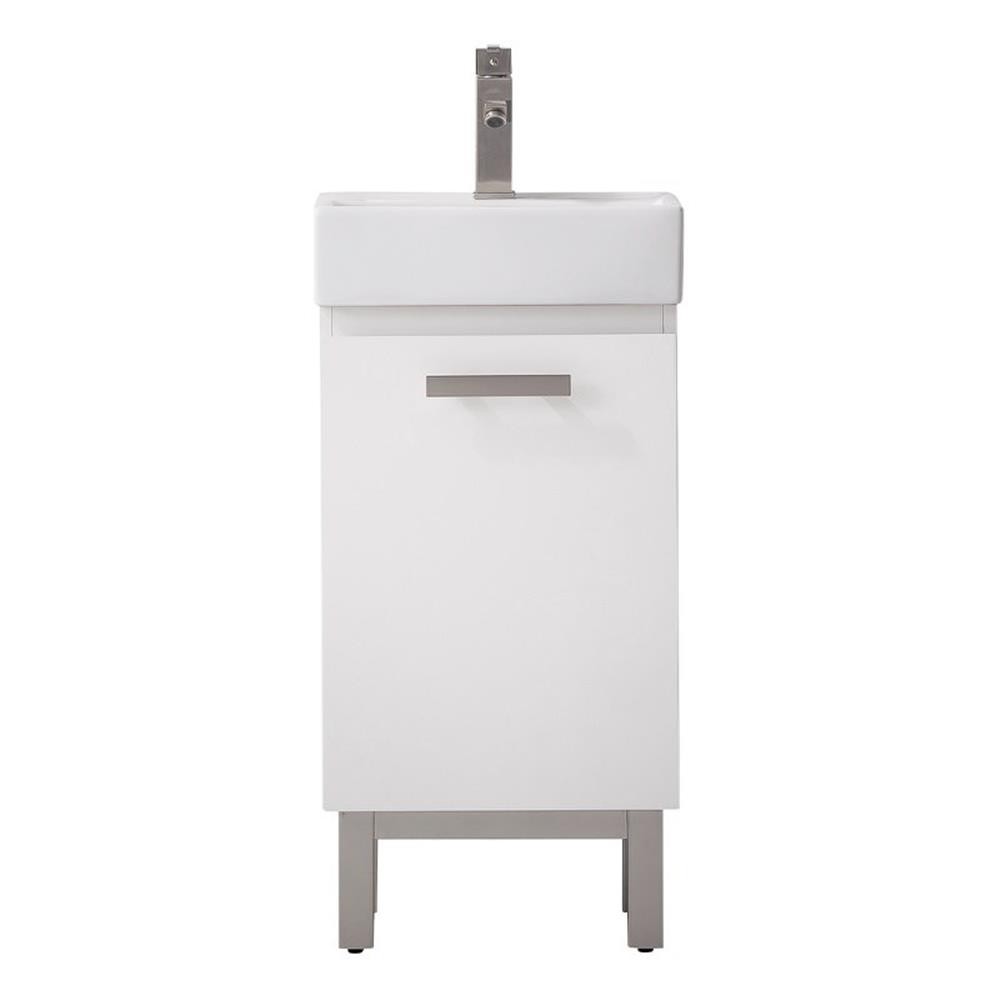 Design Element Stella 16.5″ Wood Single Sink Vanity in White