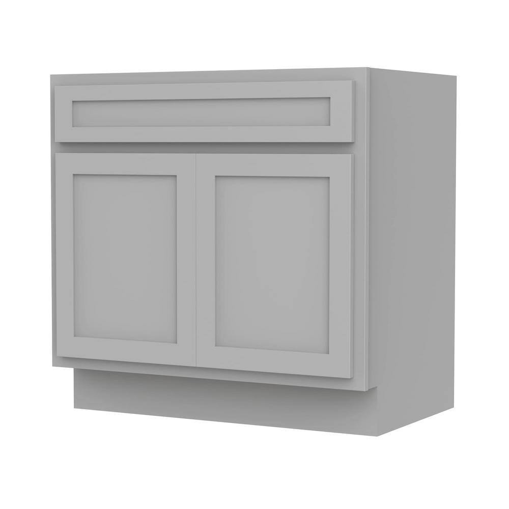 36 In. W X 21 In. D X 32.5 In. H 2-Doors Bath Vanity Cabinet Only in Gray (Unass