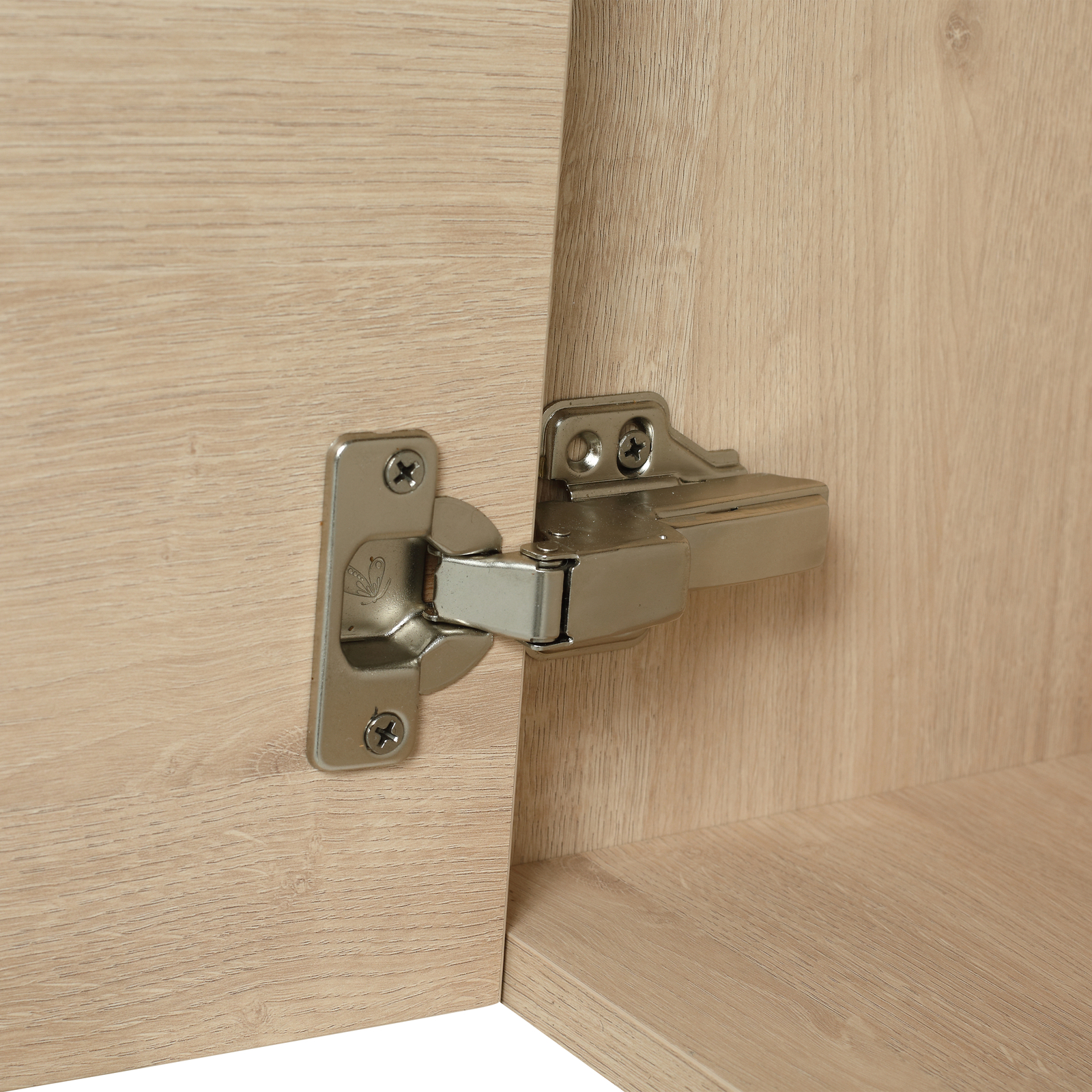 12″ Wood Bathroom Vanity Cabinet with Sink Ceramic Wall Mounted for Small Space