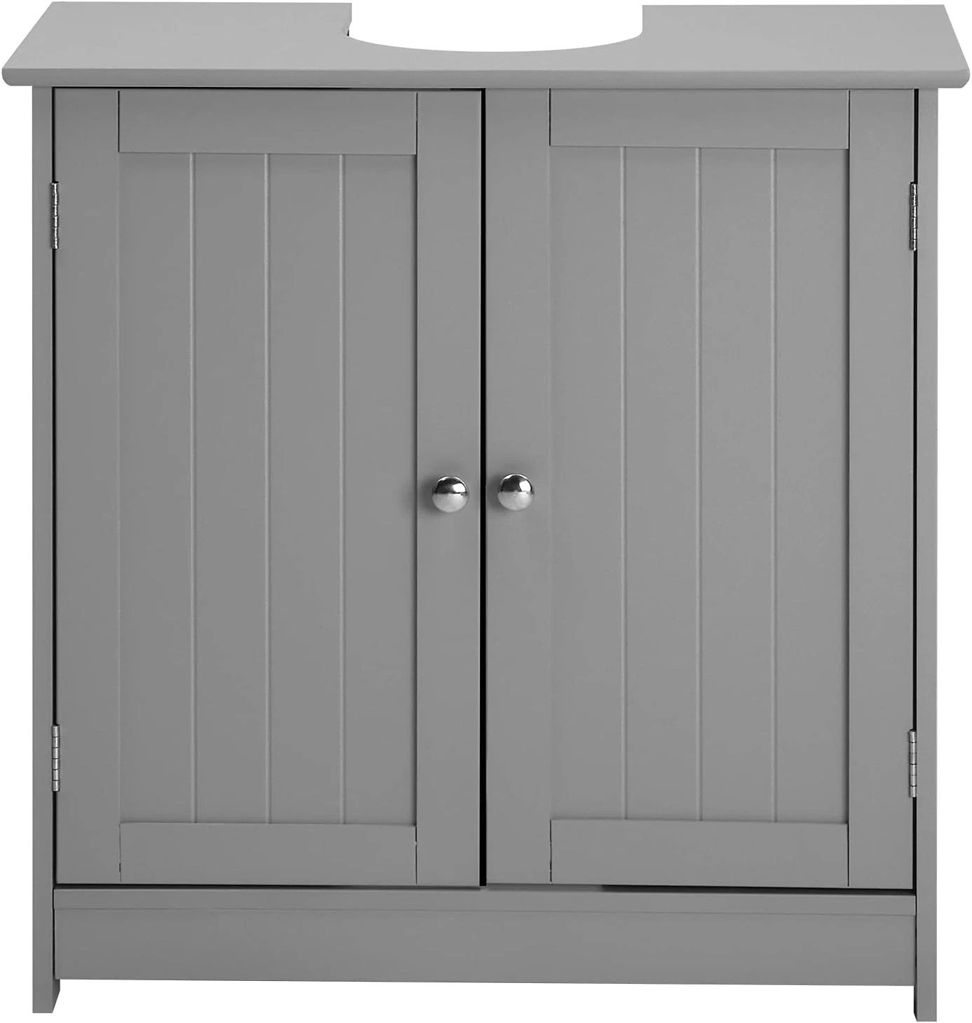 Durable Freestanding Under Sink Cabinet with Adjustable Shelf – Grey Finish