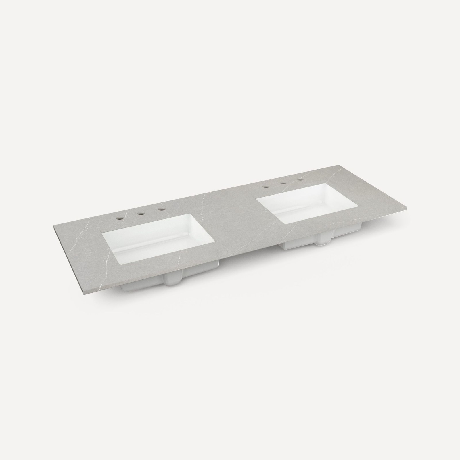 Robern TA60UDO-8CS3 Craft Series 60″ Quartz Vanity Top – White Zeus Extreme