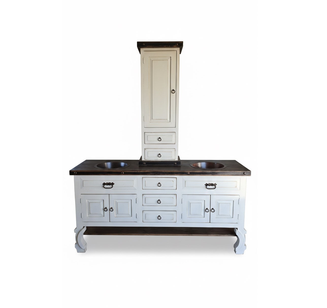 Don Pio Rustic White Washed Bathroom Vanity