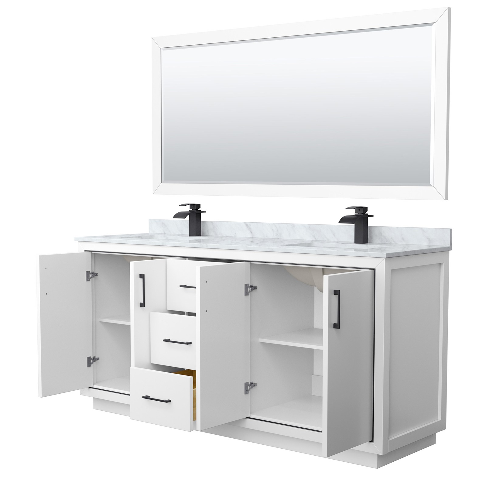 Wyndham Collection WCF1111-72D-NAT-M70 Icon 72″ – Light Green / Brushed Nickel