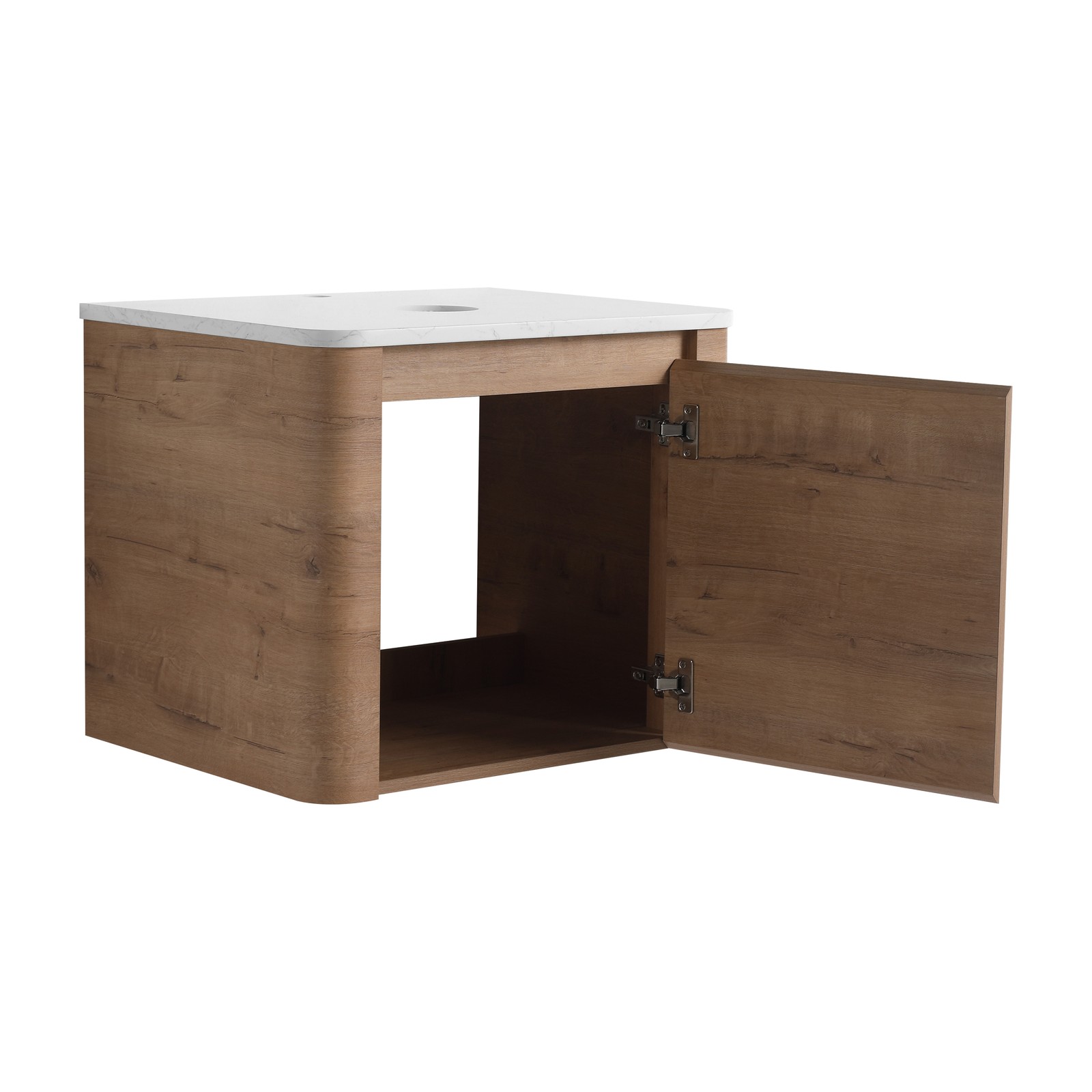 24″ Wood Floating Bathroom Vanity W/Soft-Close Door Cabinet Wall Mounted No Sink