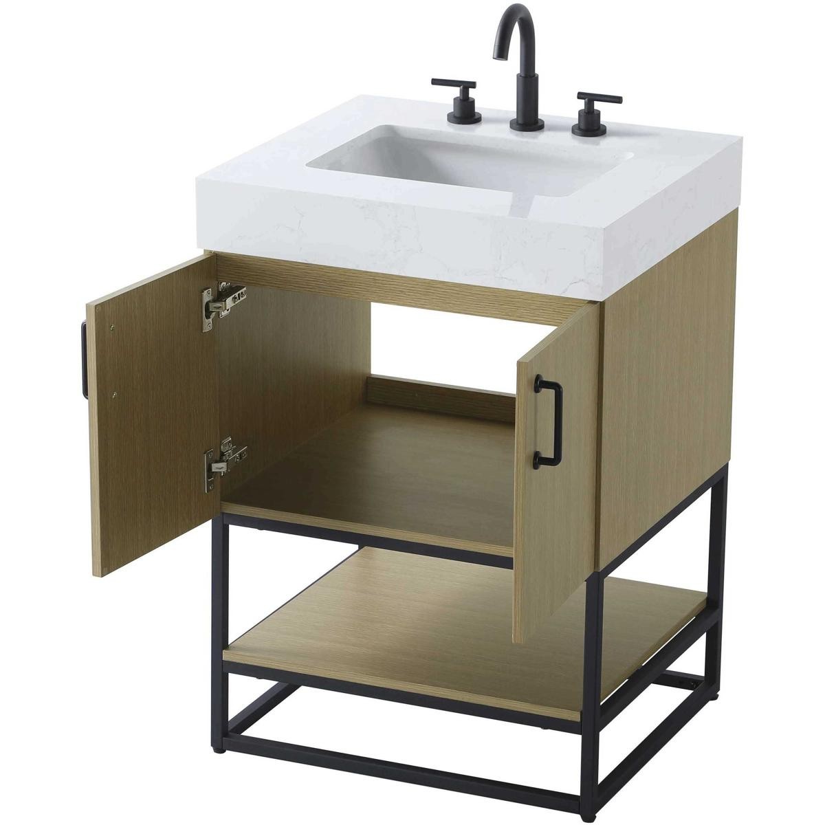 Elegant Lighting VF29224MHB Caroline Vanity Honey Brown