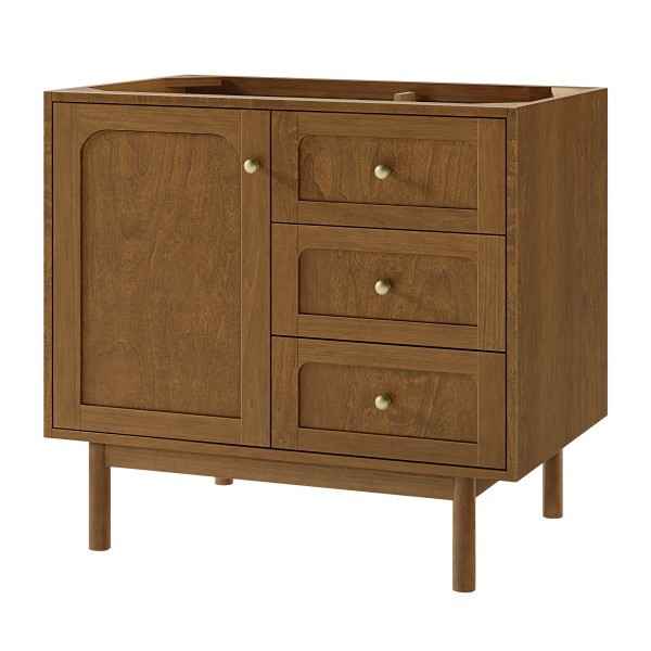 36″ James Martin Laurent 545-V36-HNO Single Vanity Cabinet Honey Oak