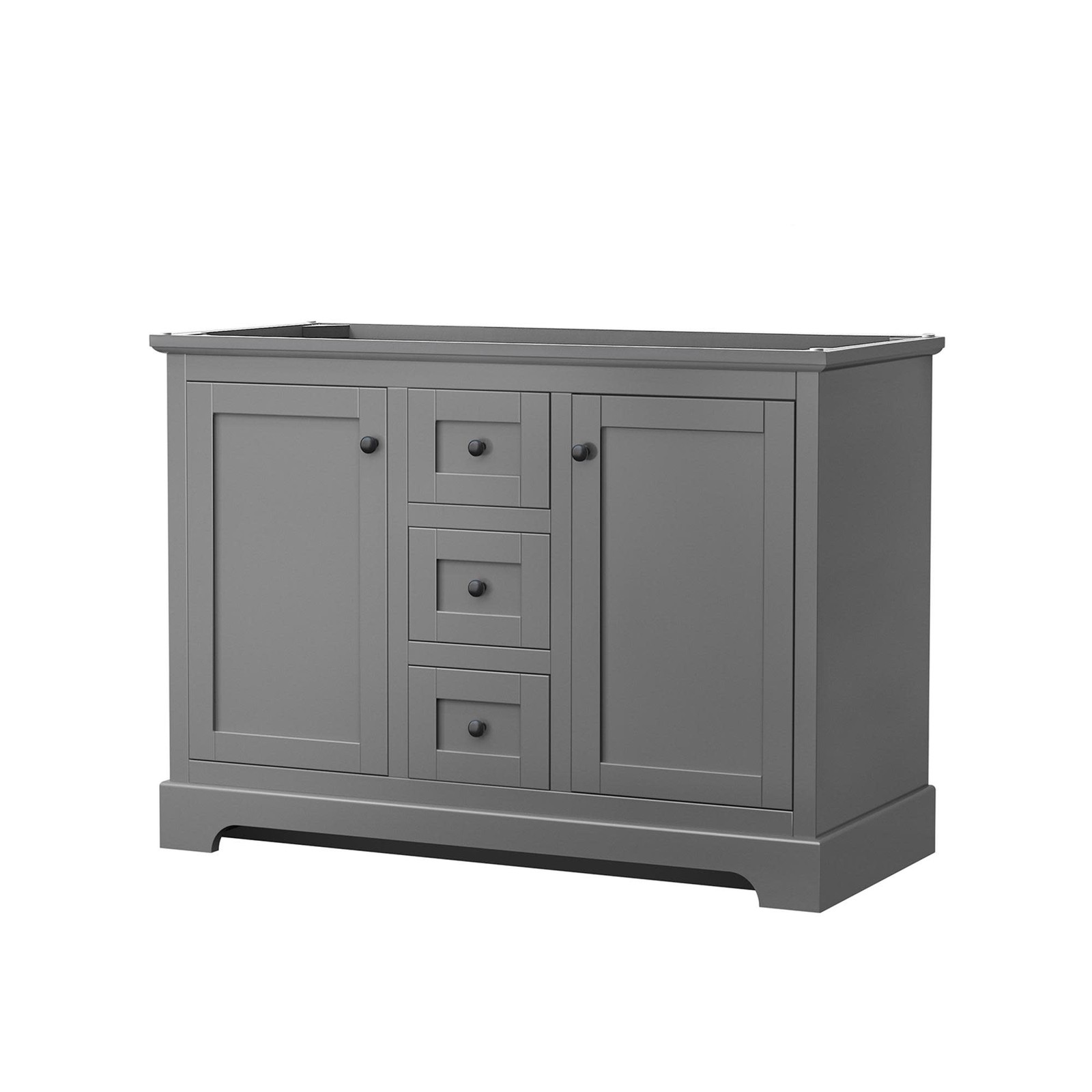 Wyndham Collection WCV232348DCXSXXMXX Avery 48″ Single – Dark Gray / Matte Black