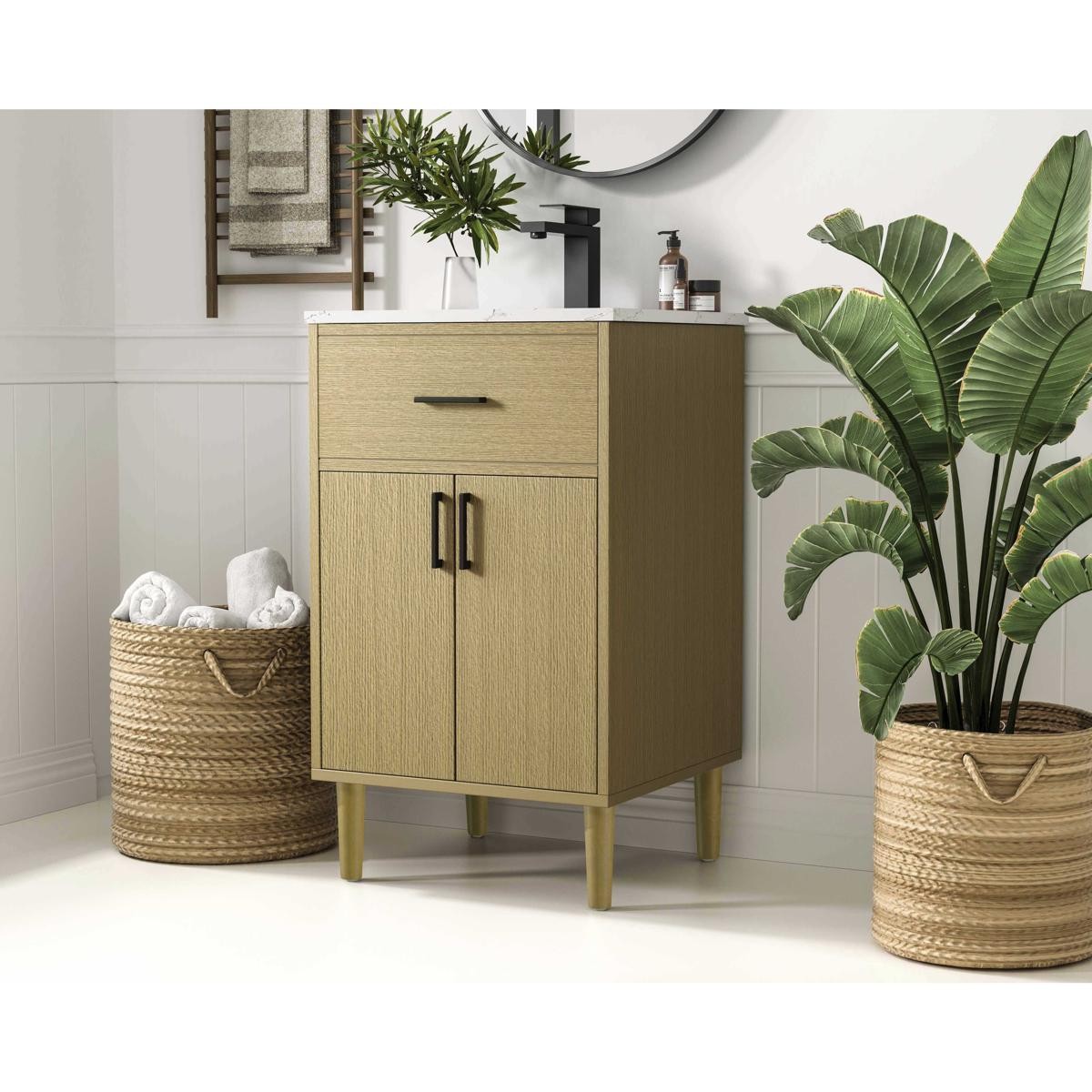 Elegant Lighting VF25020MHB Chandler Vanity Honey Brown
