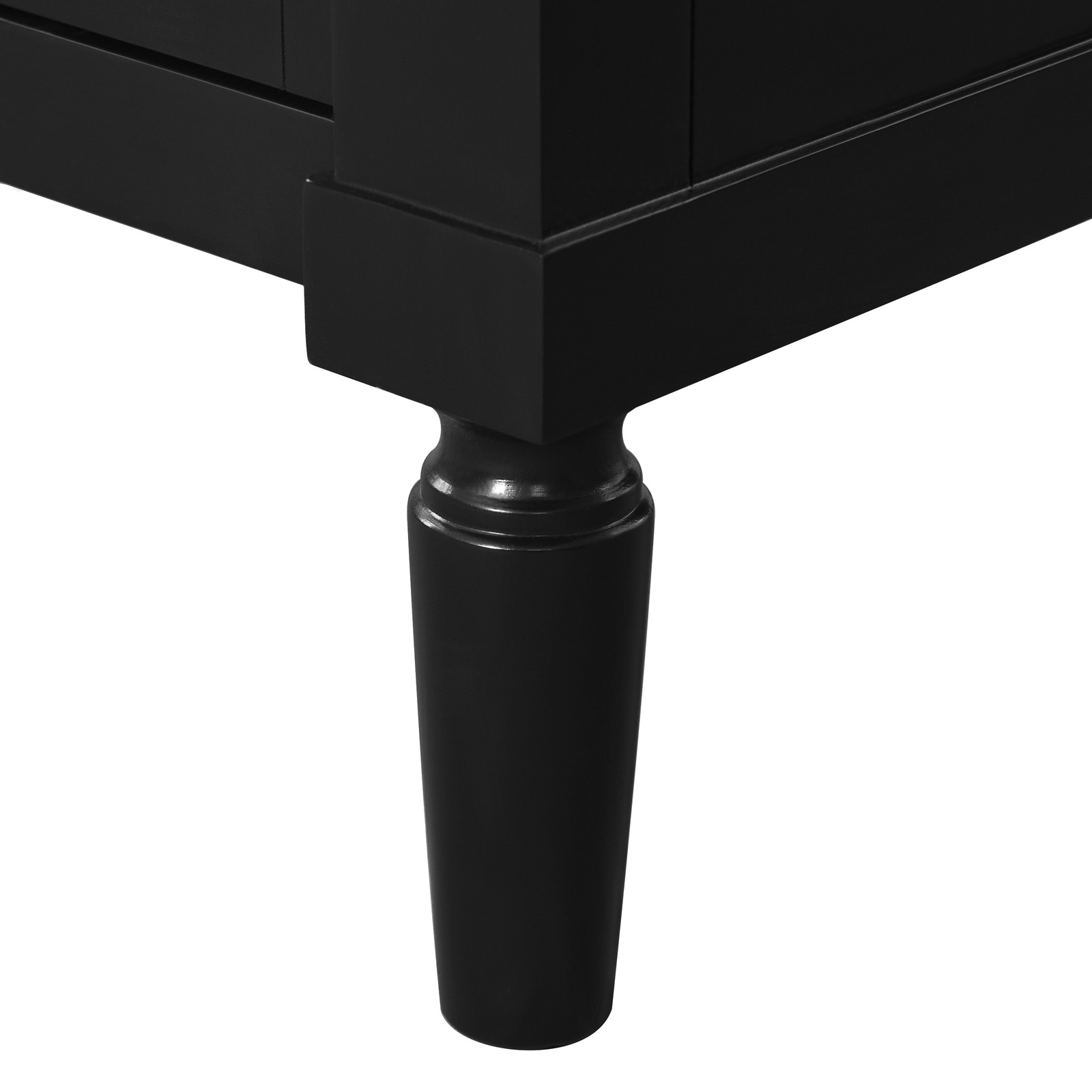 24″ Bathroom Vanity with Sink, Modern 2-Tier Storage Cabinet, Black