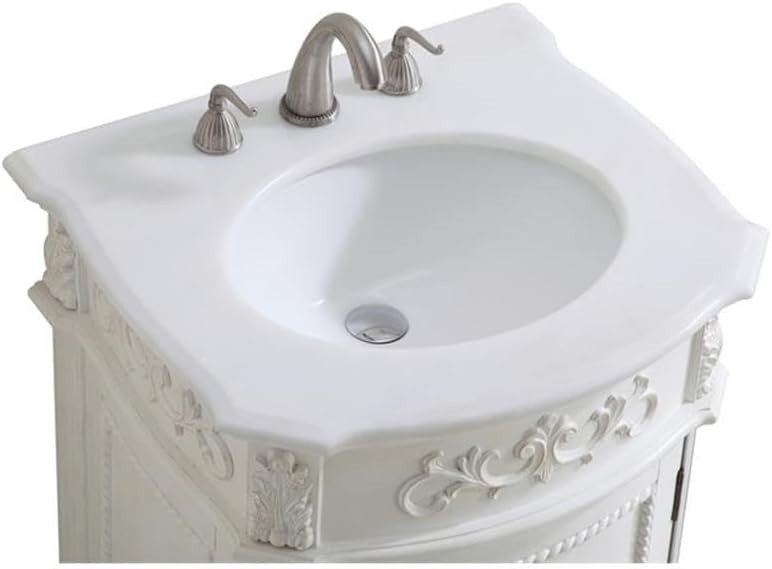 Elegant Kitchen and Bath 24 Inch Single Bathroom Vanity in Antique White