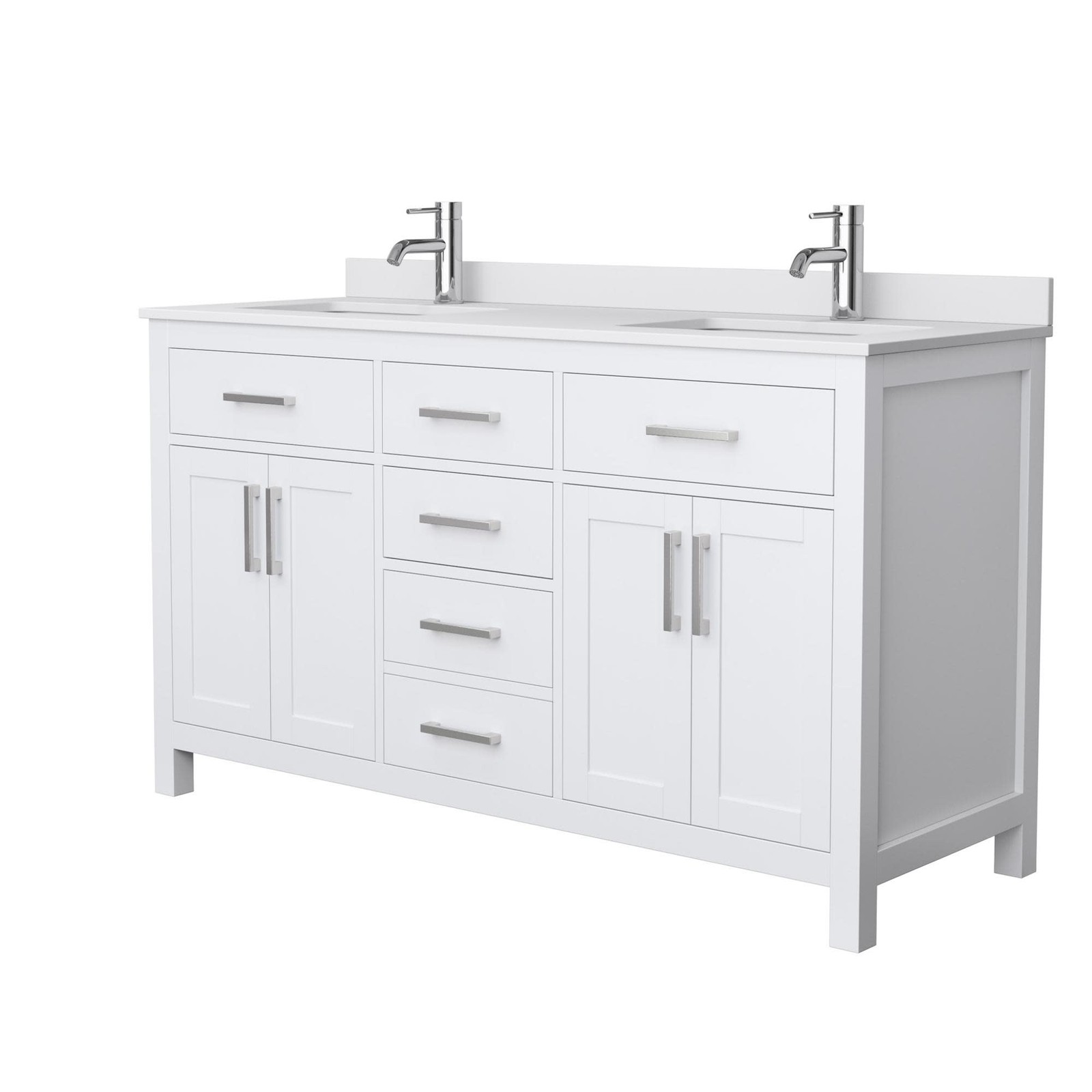 Wyndham Collection WCG242460DWCUNSMXX Beckett 60″ – Dark Gray / White Cultured