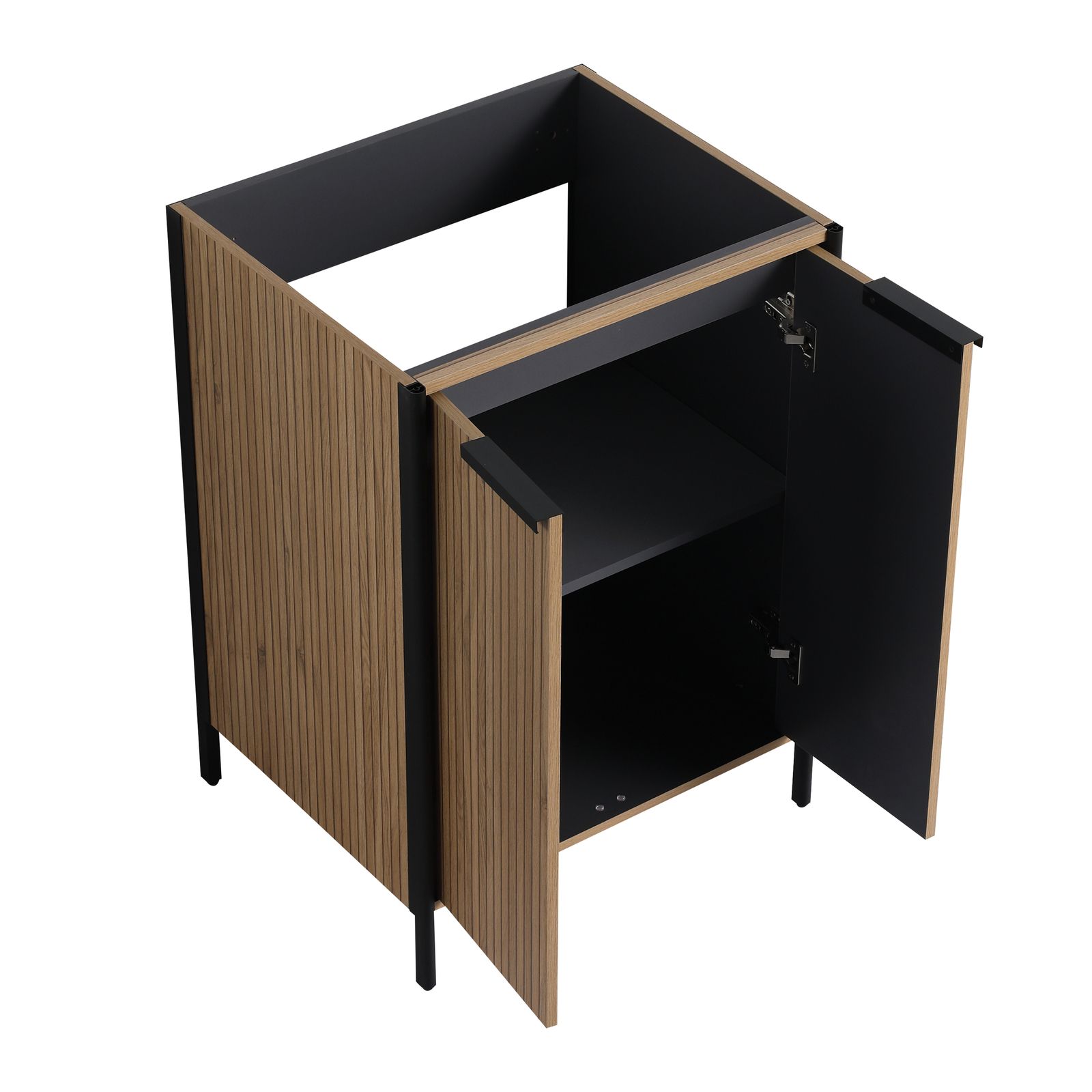 24″ Plywood Freestanding Bathroom Vanity Without Sink Top Included With Doors