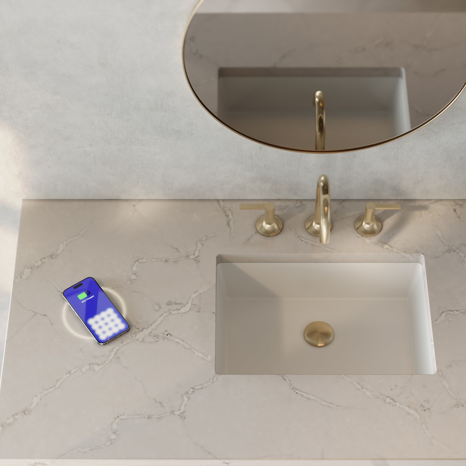 James Martin Vanities 050-S48-FP-SNK 48″ Stone Composite Vanity – Victorian