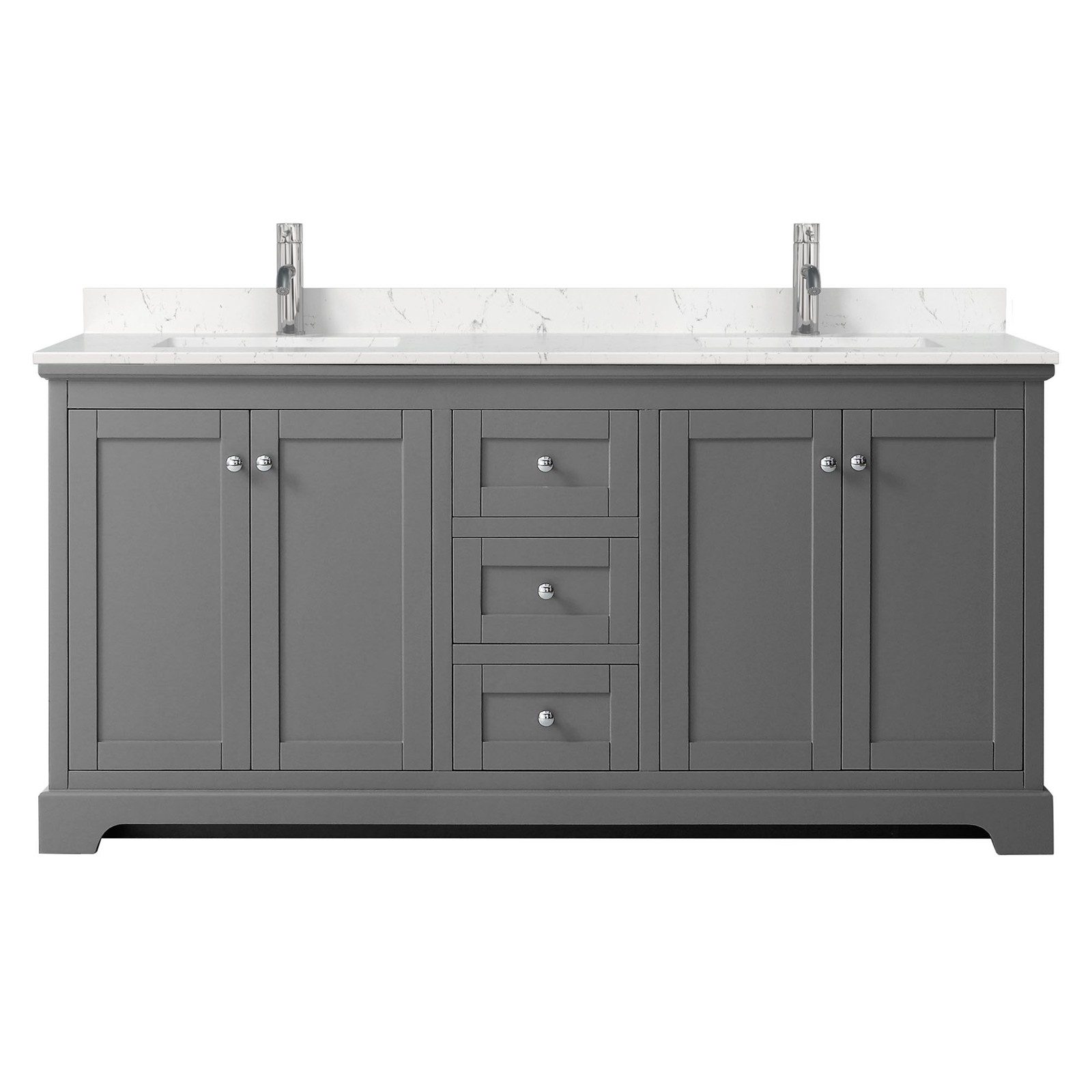 Wyndham Collection WCV232372D-VCA-MXX Avery 72″ – White / Carrara Cultured