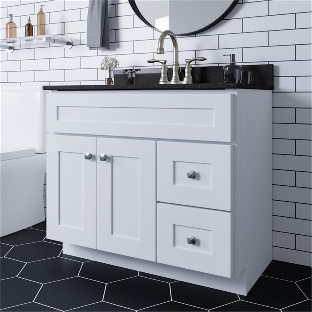 Brookings 36″ Bathroom Vanity Shaker Wood Fully Assembled Sherwin Williams-White