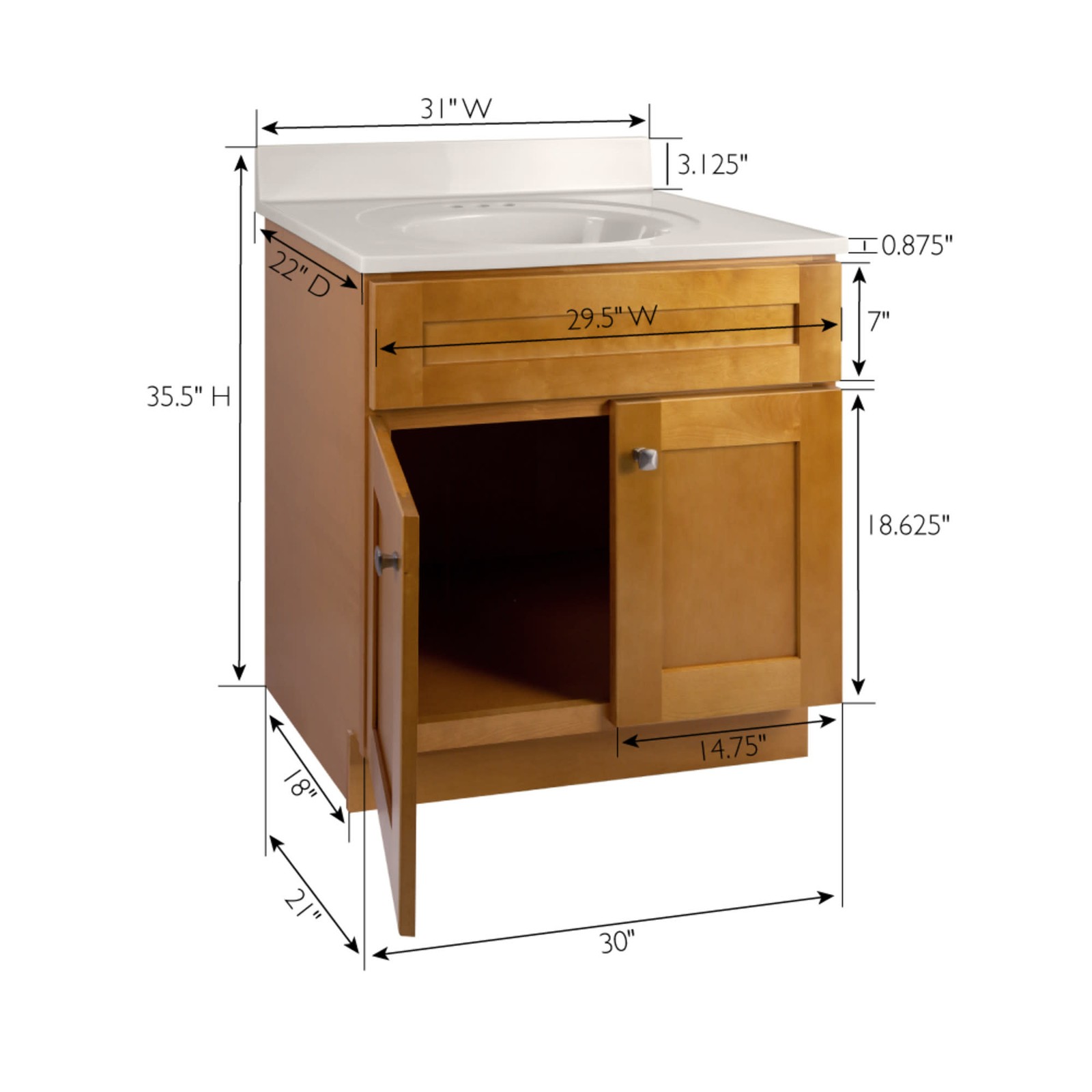Design House 597997 Brookings 32″ – Modern Birch