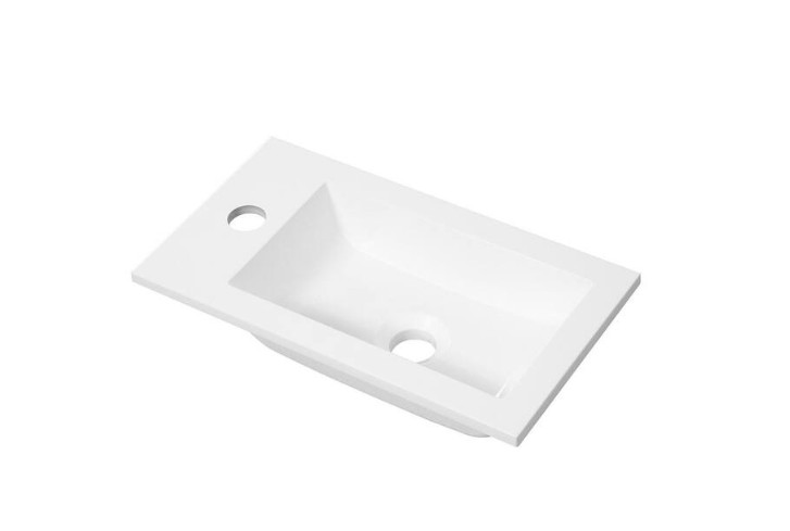 Abruzzo 16″ Floating Bathroom Vanity Resin Sink Soft-Close Dark Birch Cabinet 🔷
