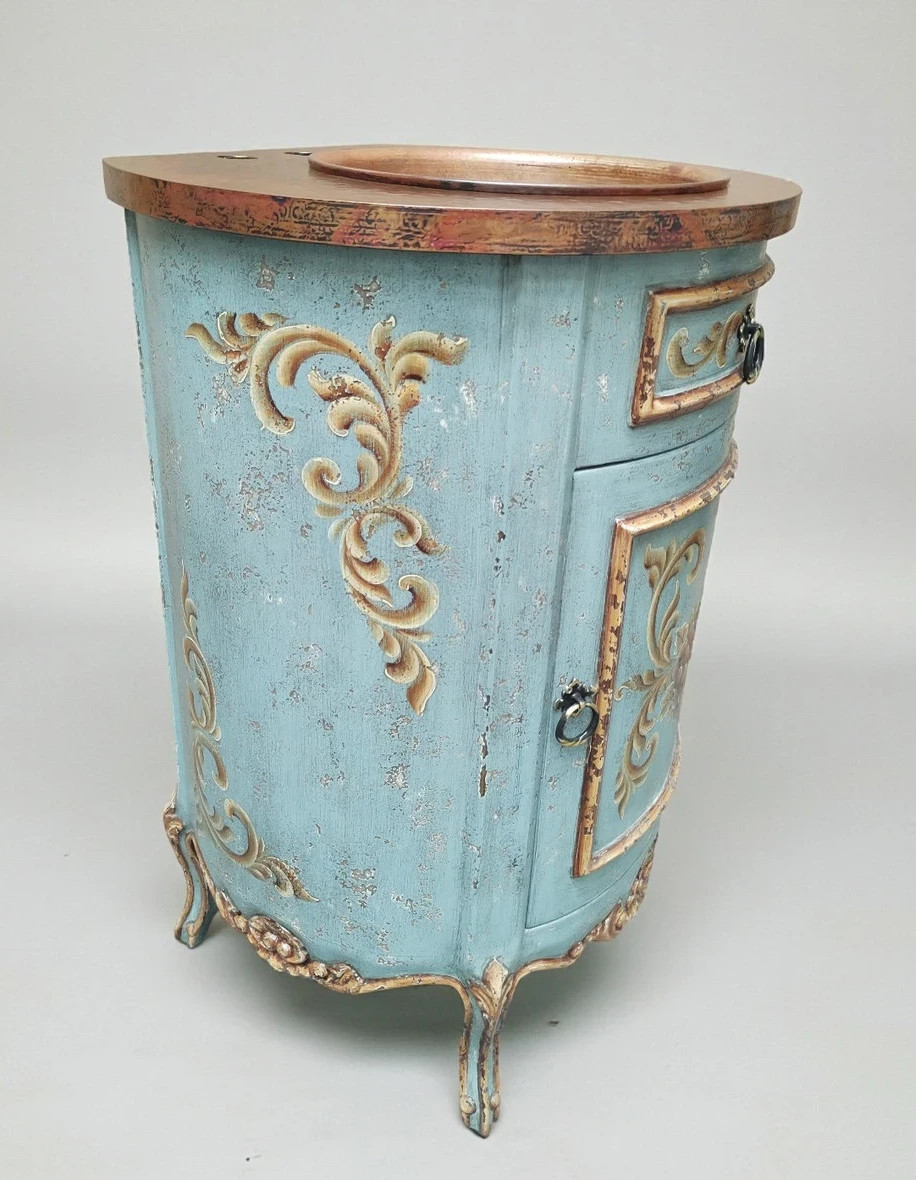 Beautiful Peruvian Hand Painted Copper Bathroom Vanity