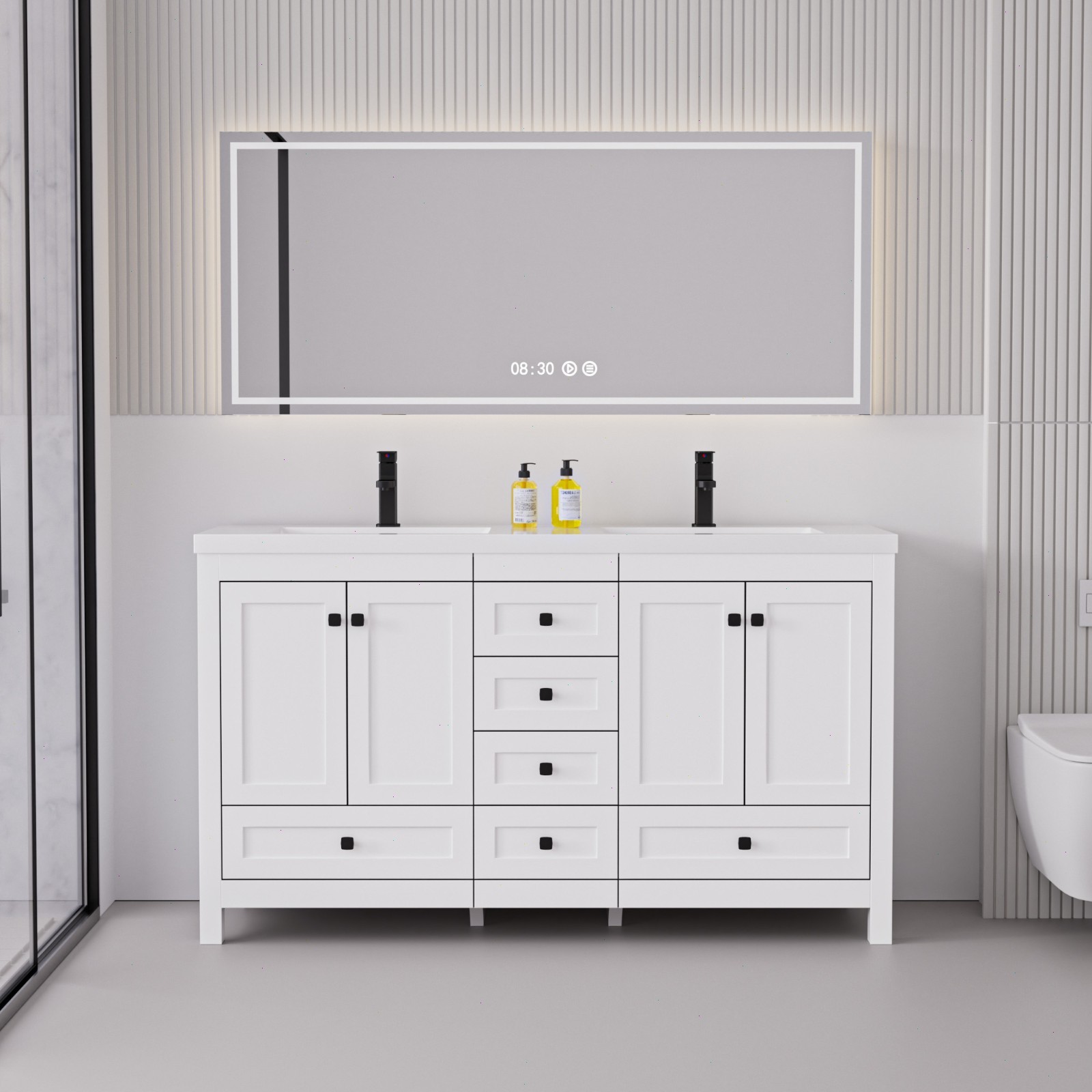 48”/60” Bathroom Vanity with Resin Sink Top