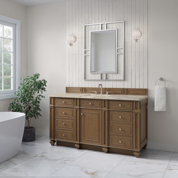 60″ James Martin Bristol 157-V60S-SBR-3TJR Vanity Cabinet 3 CM Tajnar Eclos Top