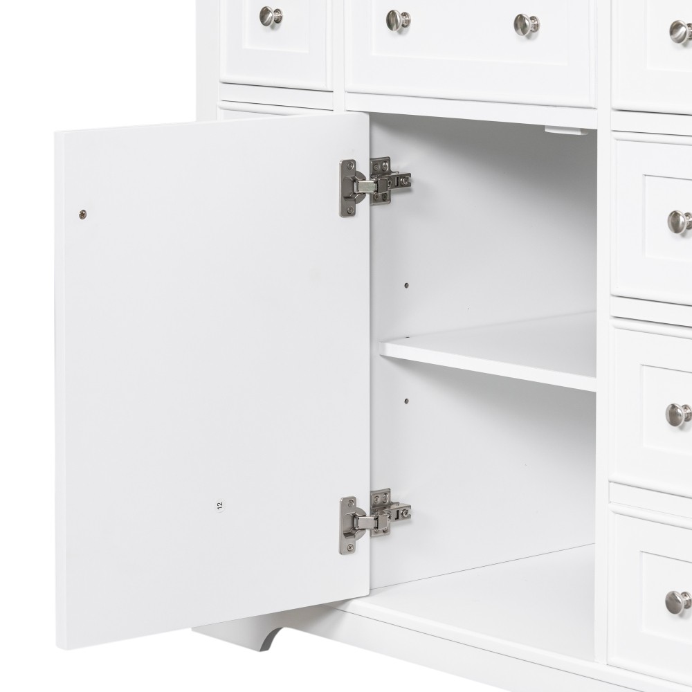 36″ Bathroom Vanity without Sink, Cabinet Base Only, One Cabinet and Six Drawers