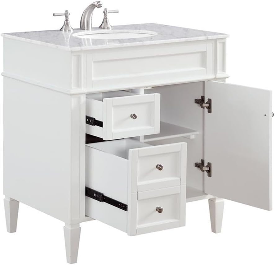 Elegant Lighting – VF-1024 – 32 In. Single Bathroom Vanity Set In White Finish