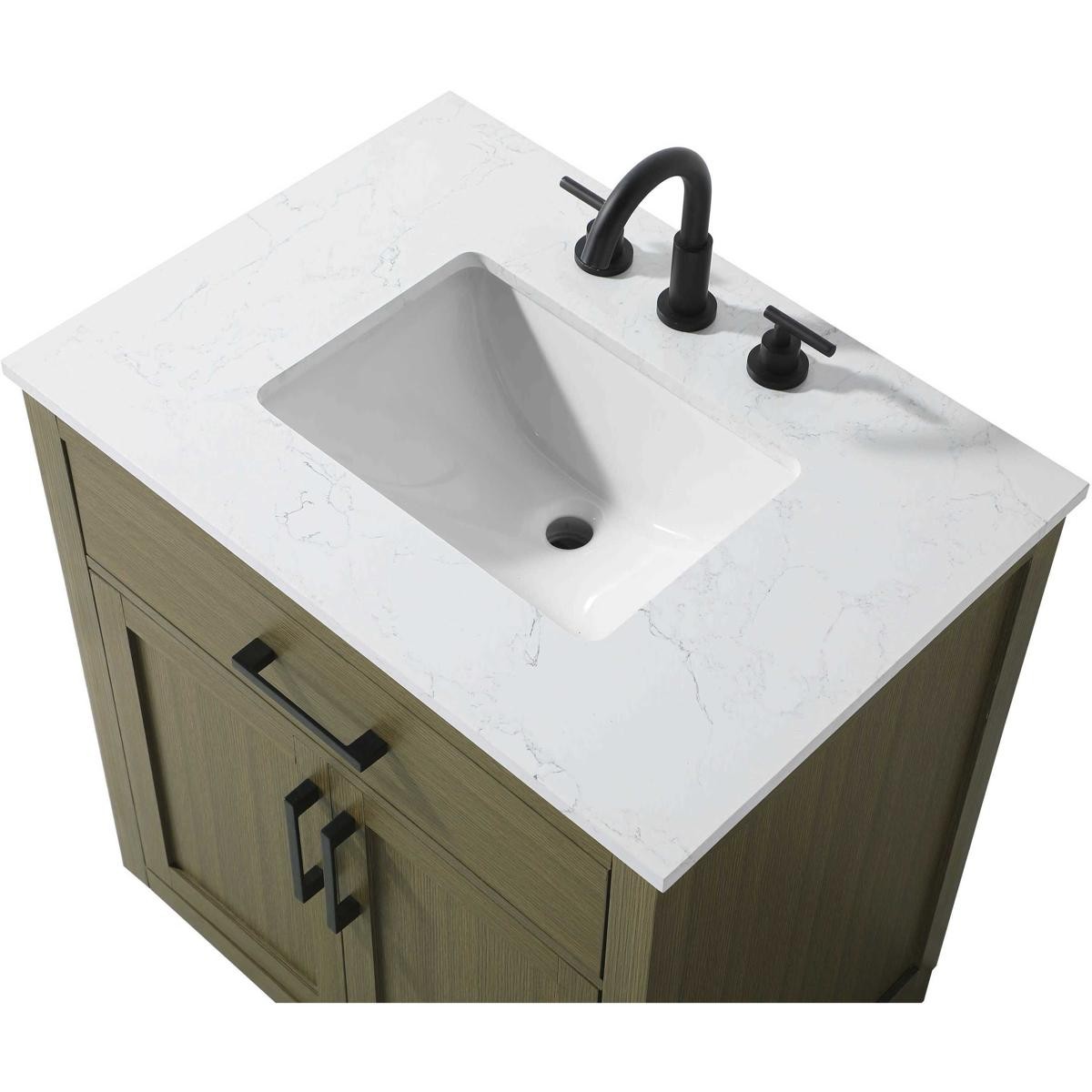 Elegant Lighting VF29730MCB Alden Vanity Chestnut Brown