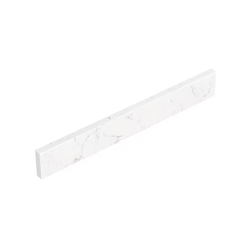 21.25 In. Cultured Marble Sidesplash in Light-Vein Carrara Free Shipping New