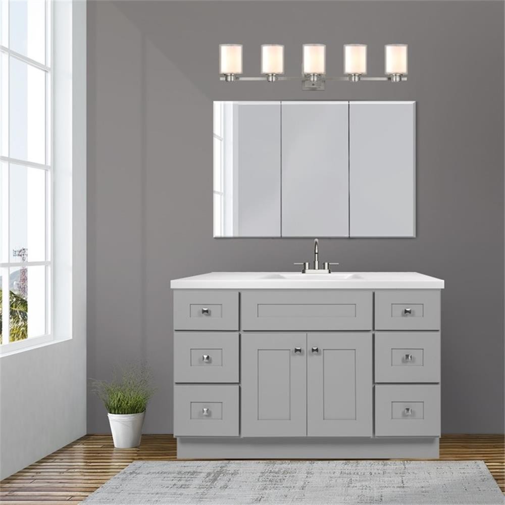 Brookings 48″ Bathroom Vanity Shaker Solid Wood-Assembled Sherwin Williams Gray