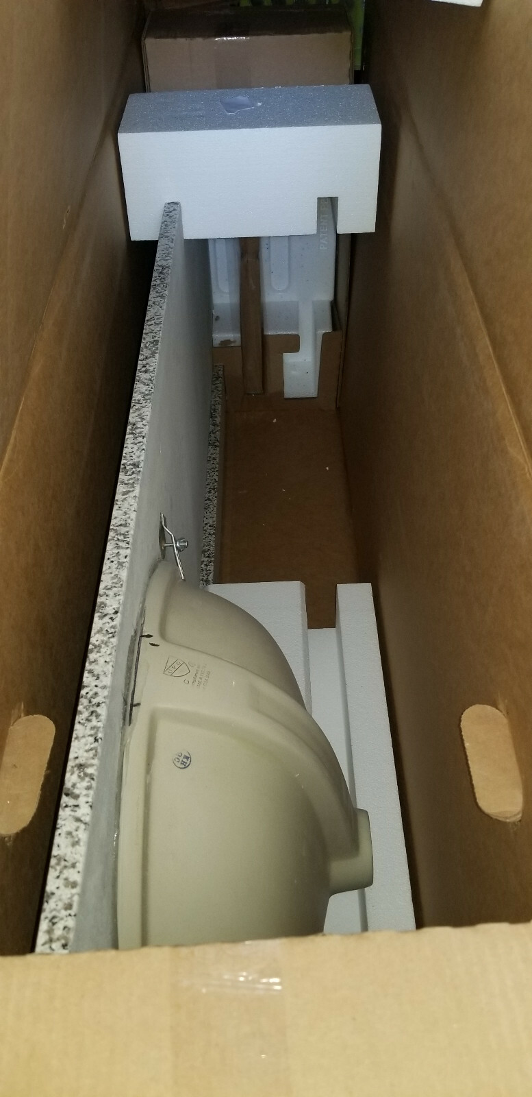 59 1/2″ x 22 1/2″ Natural Granite Vanity Top with Oval Bowl NEW
