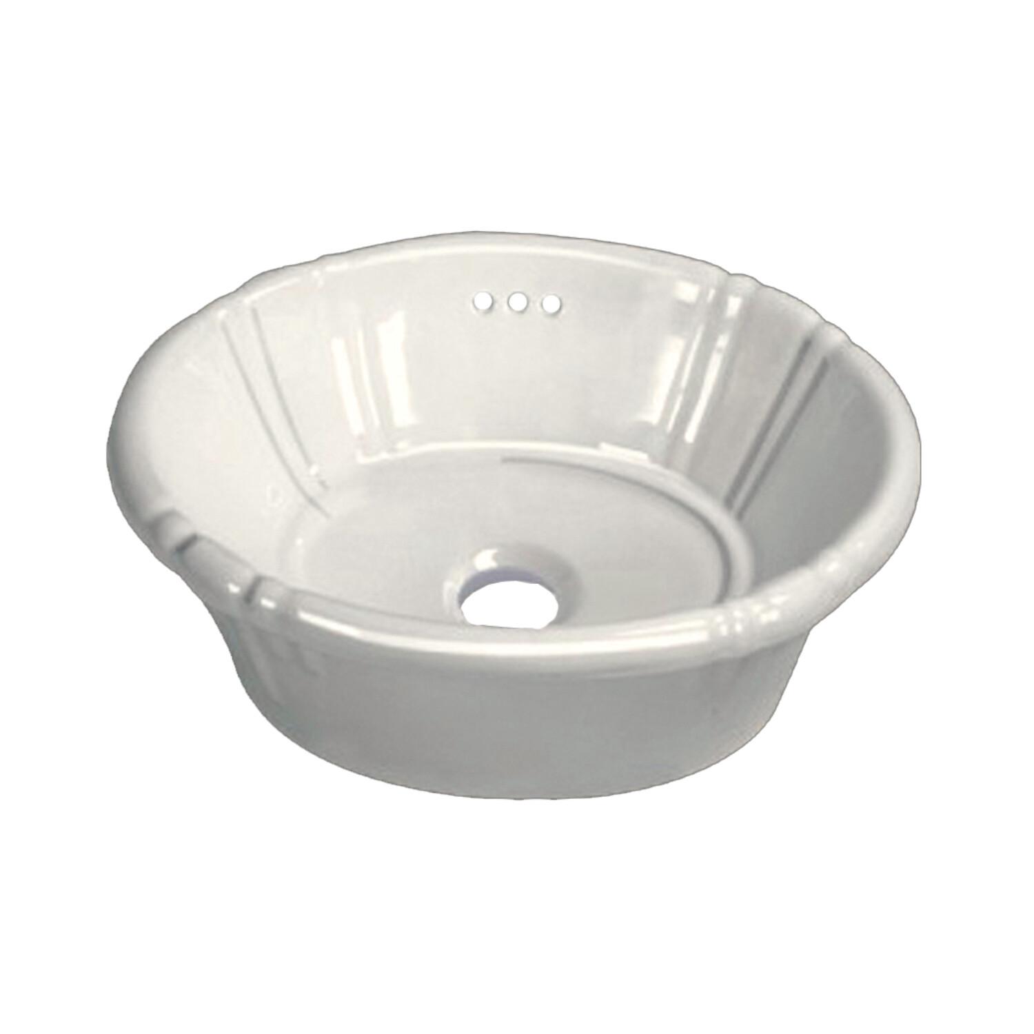 Rok Poppy Oval Drop-In Bathroom Vanity Sink, 17-1/2″ X 14-1/4″, Ivory Porcelain