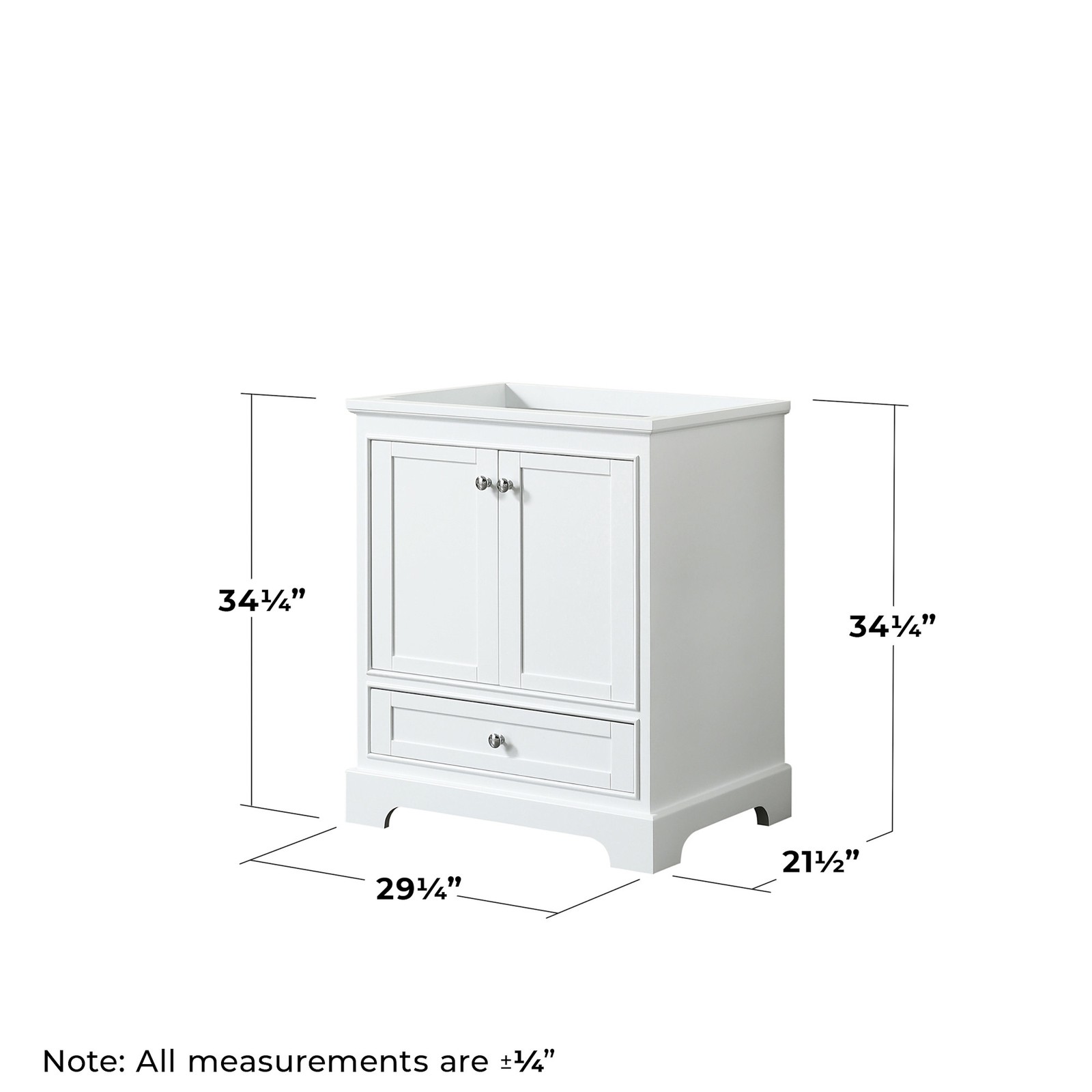 Wyndham Collection WCS202030SCXSXXM24 Deborah 29-1/4″ – White / Polished Chrome