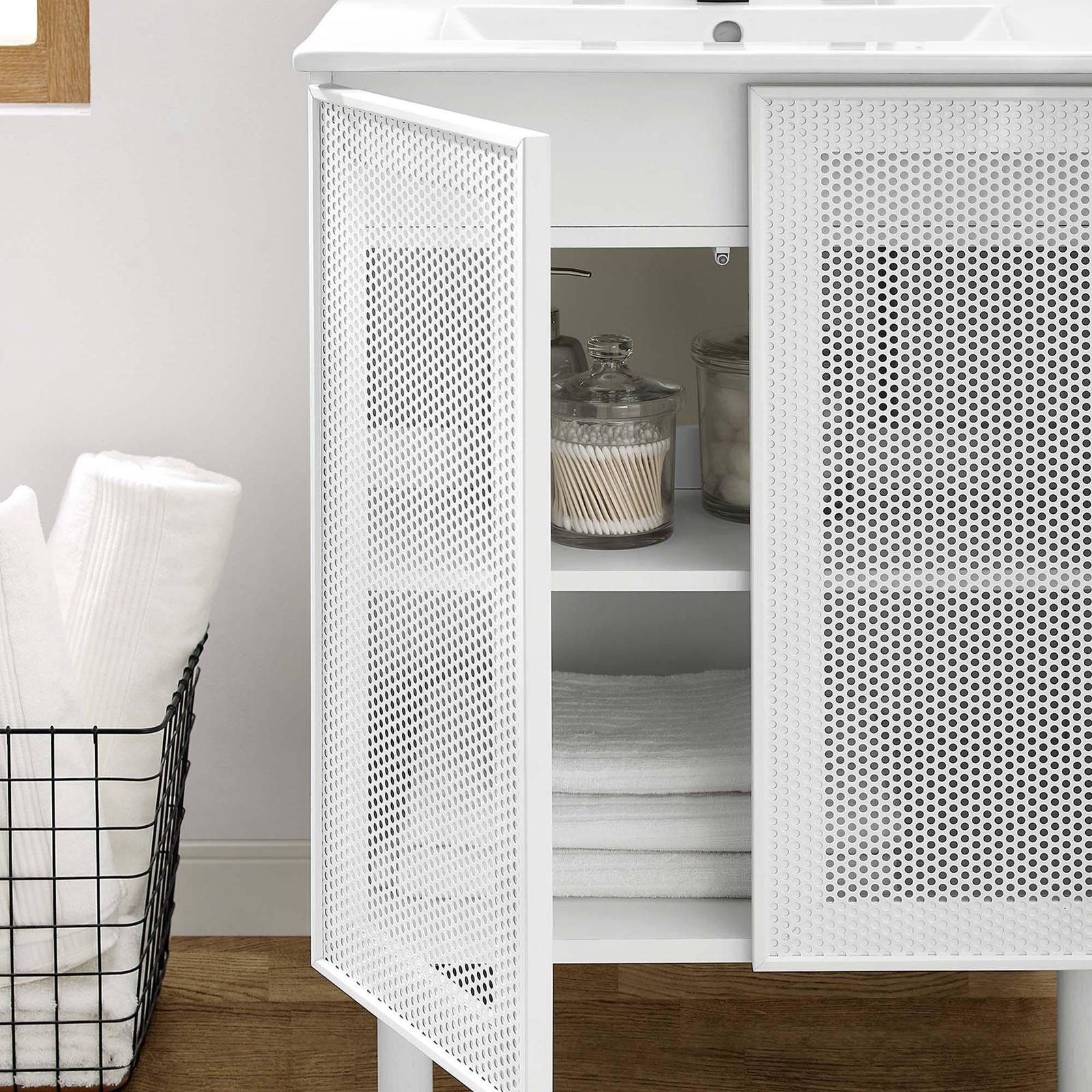 Calla 24″ Perforated Metal Bathroom Vanity