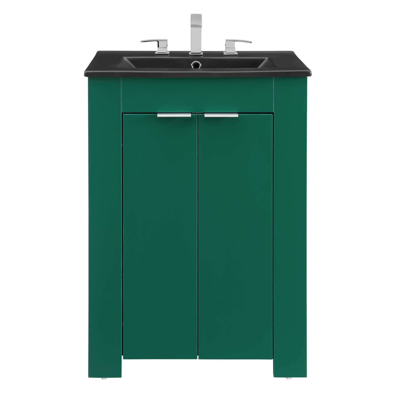 Modway Maybelle 24″ Bathroom Vanity In Green Black