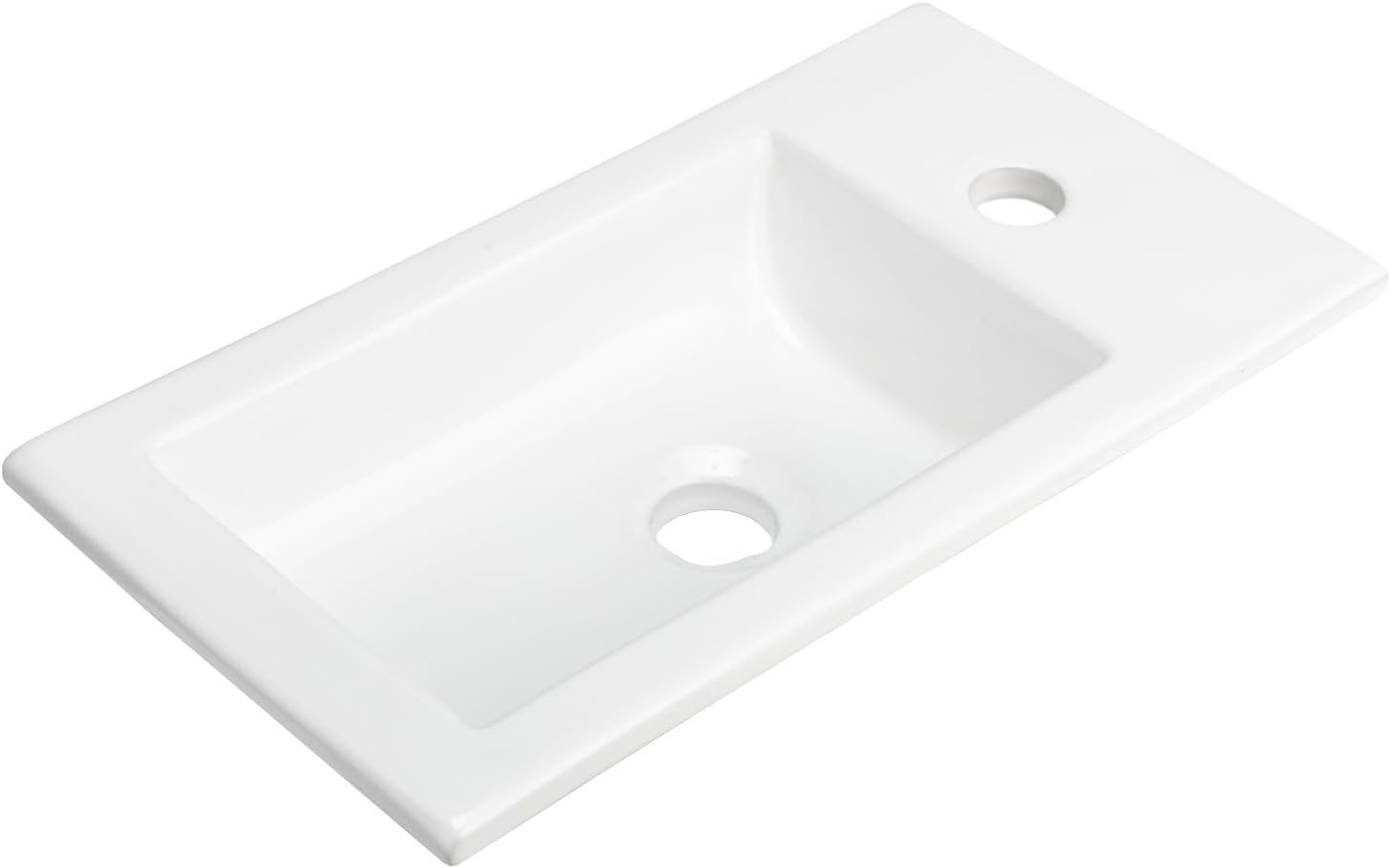 Anti-Osmosis Ceramic Sink Vanity Top 18 Inch – Single Faucet Hole 18″L x 9.8″W