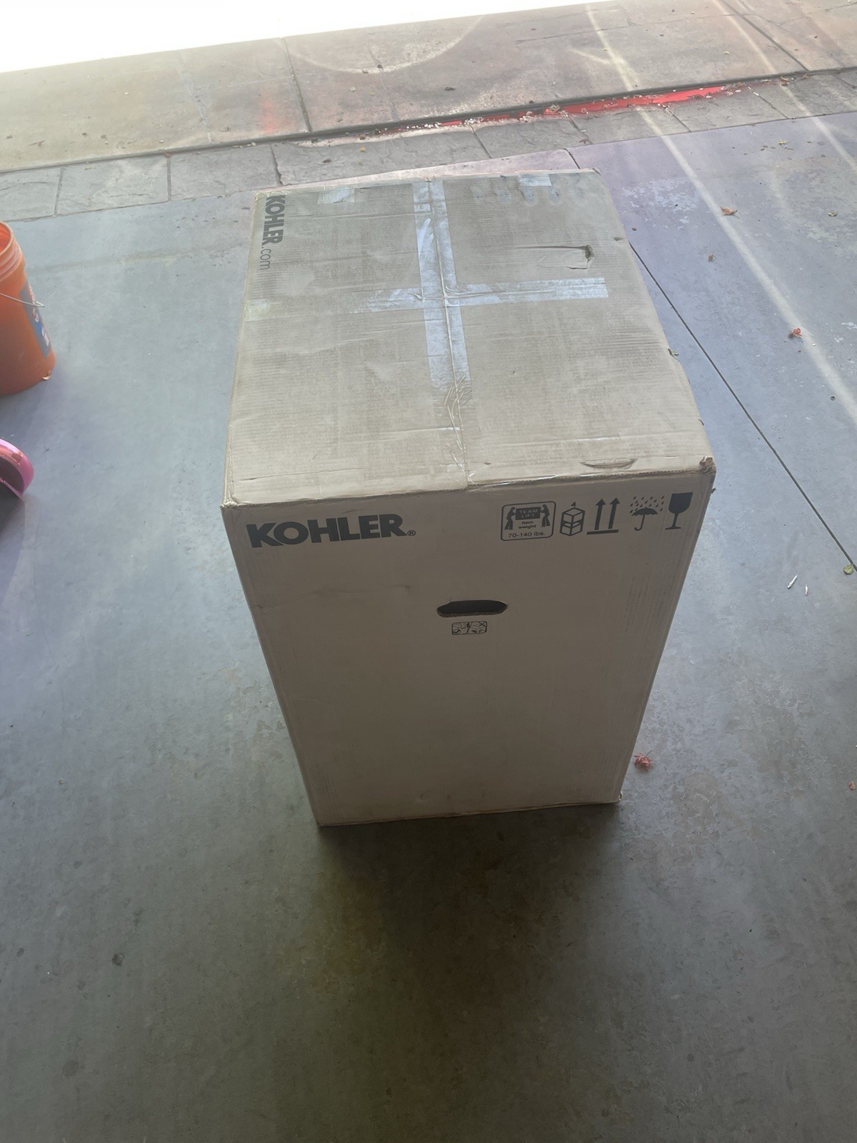 NEW Kohler Chesil 24″ Bathroom Vanity Atmos Gray Wood/Quartz Top w/ Sink 2 Doors