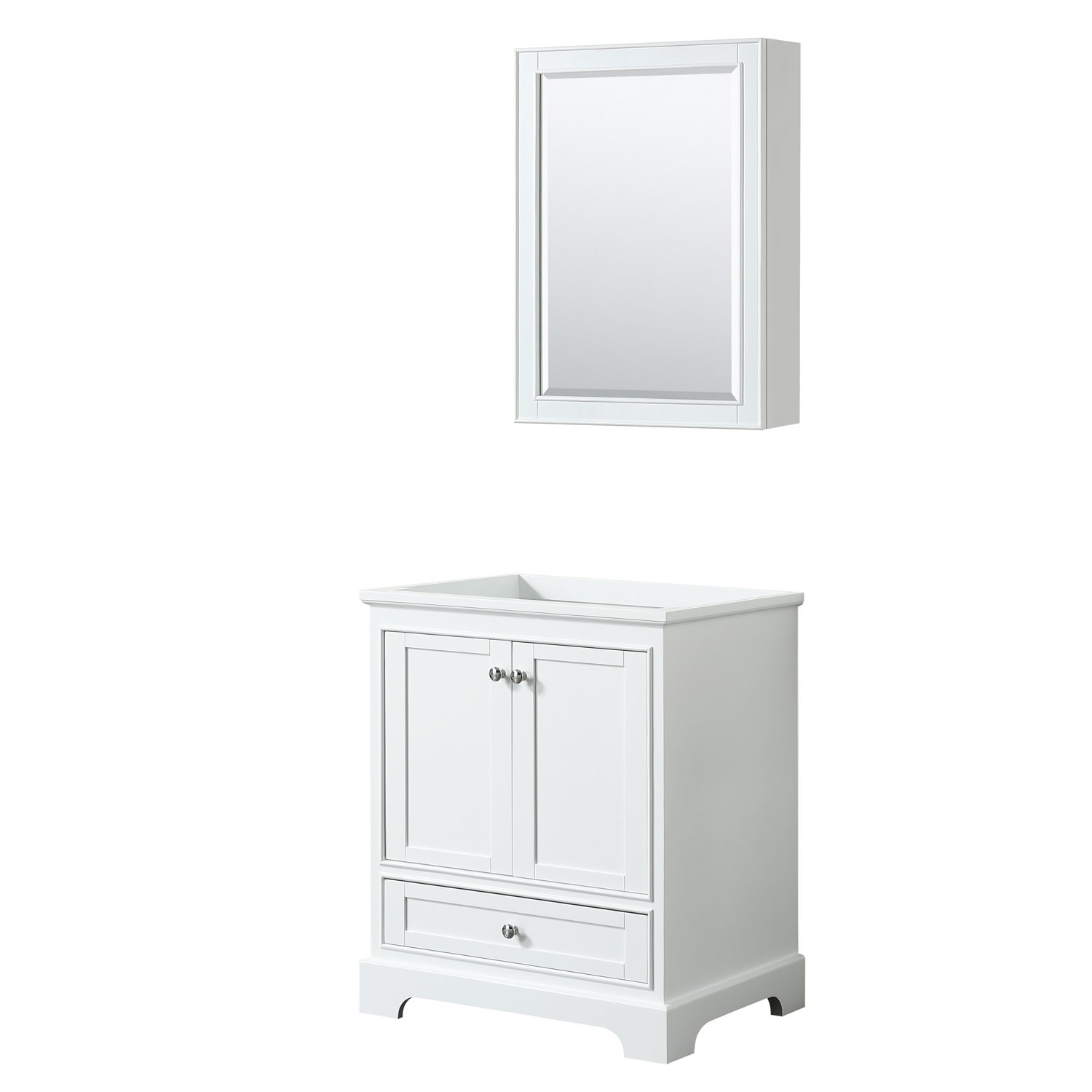 Wyndham Collection WCS202030SCXSXXMED Deborah 29-1/4″ – White / Polished Chrome