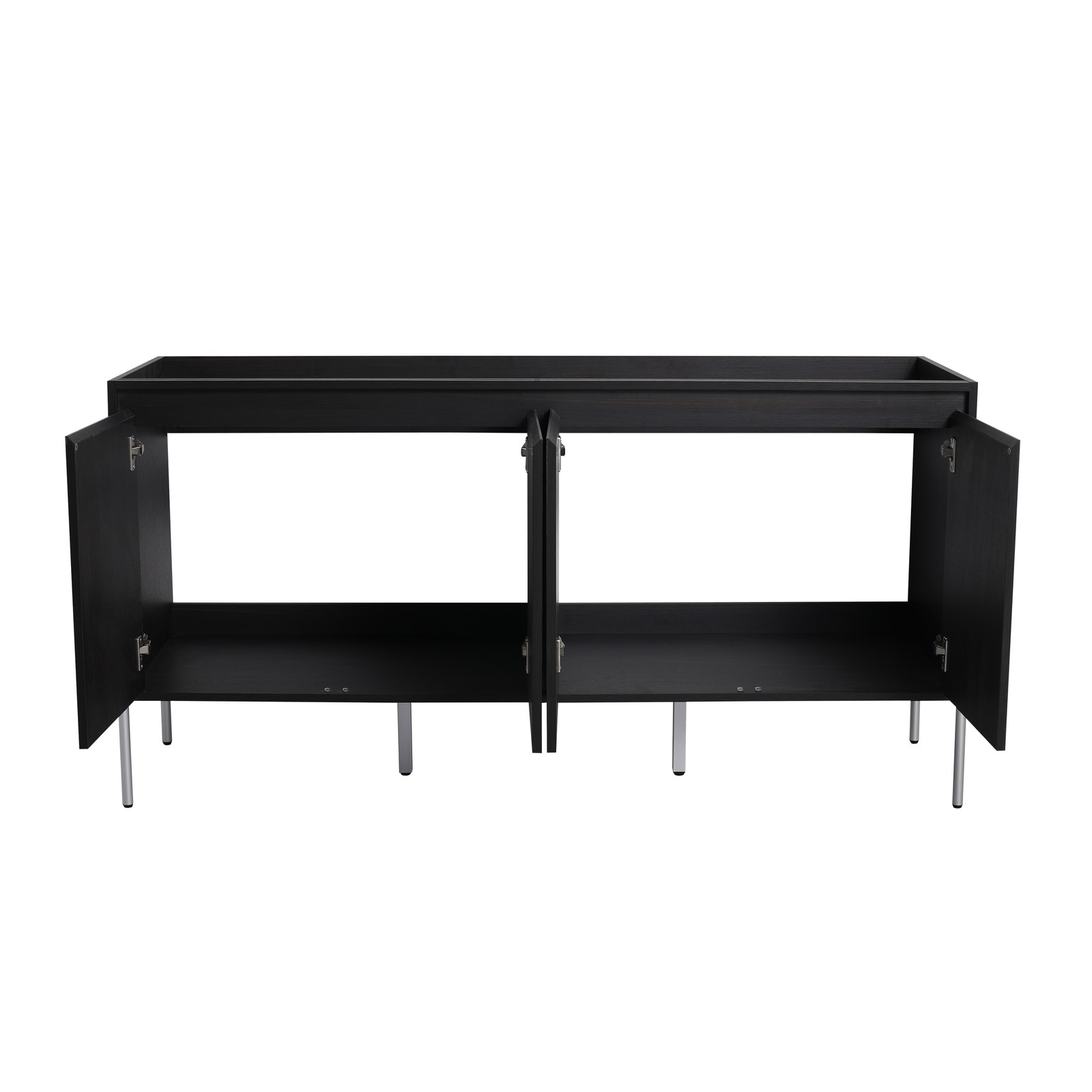 60 Inch Freestanding Bathroom Vanity Storage Cabinet Dark Oak Modern